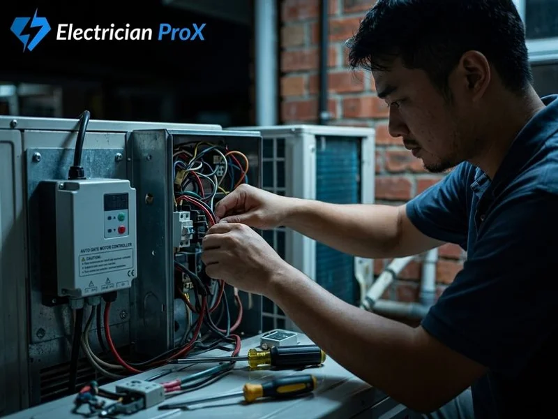 Aircon & Auto Gate Wiring Puchong project 1