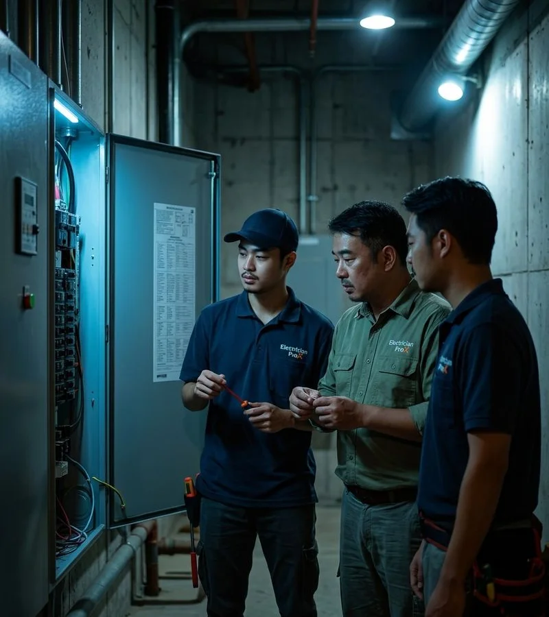 Certified Electrician ProX team in Klang Valley ready for residential and commercial jobs